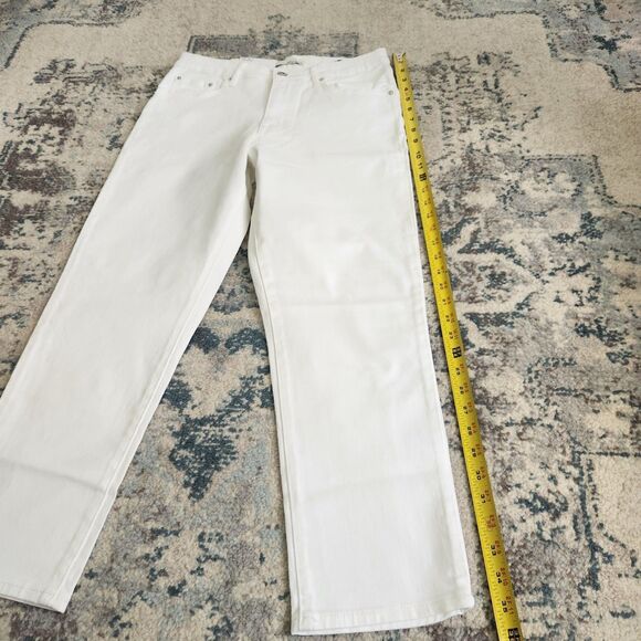 NEW Ella Moss Women's 6/28 High Rise Slim Straight Ankle Jeans White Cotton NWT - Picture 9 of 11